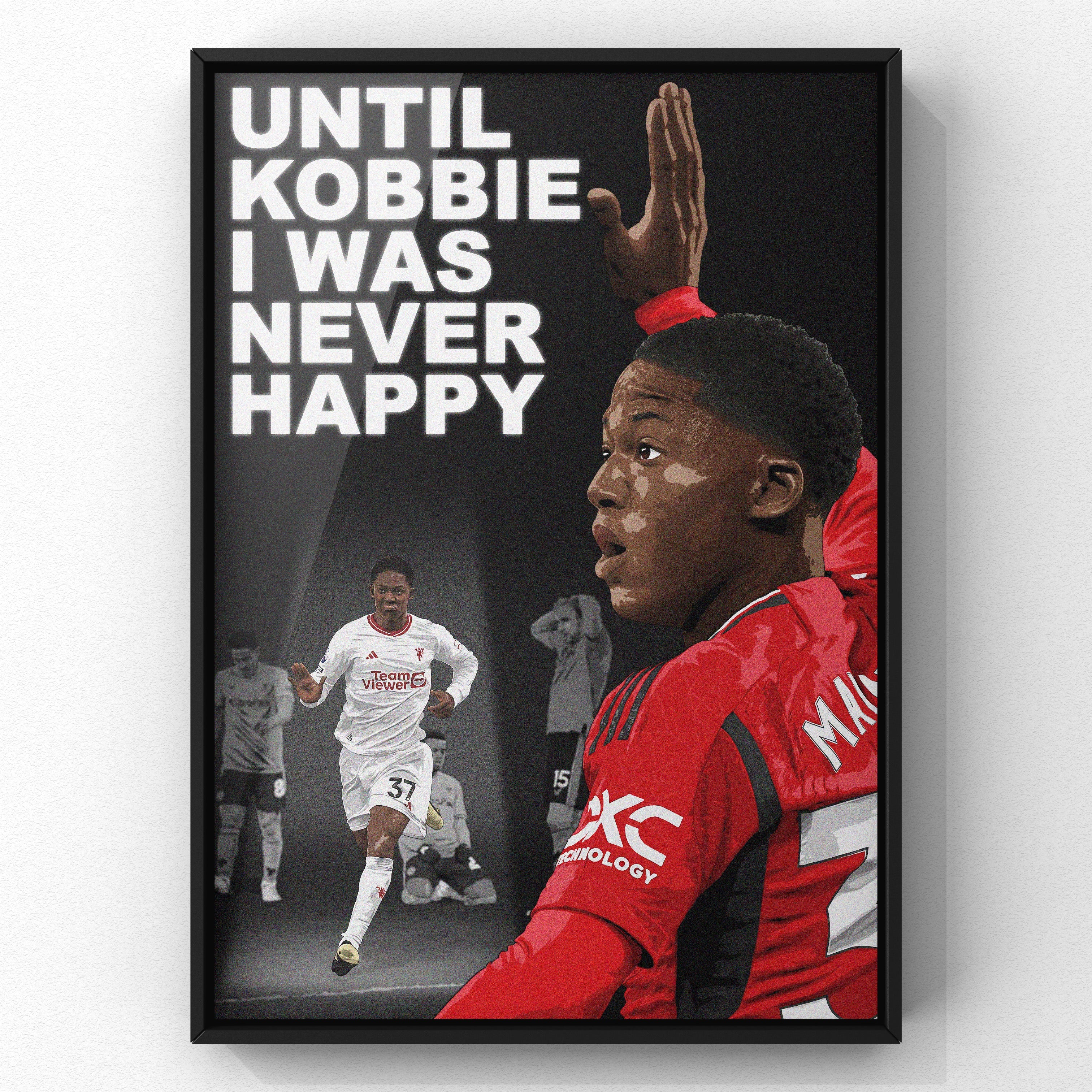 Kobbie Mainoo print by Haz Does Whatever, Manchester United football art