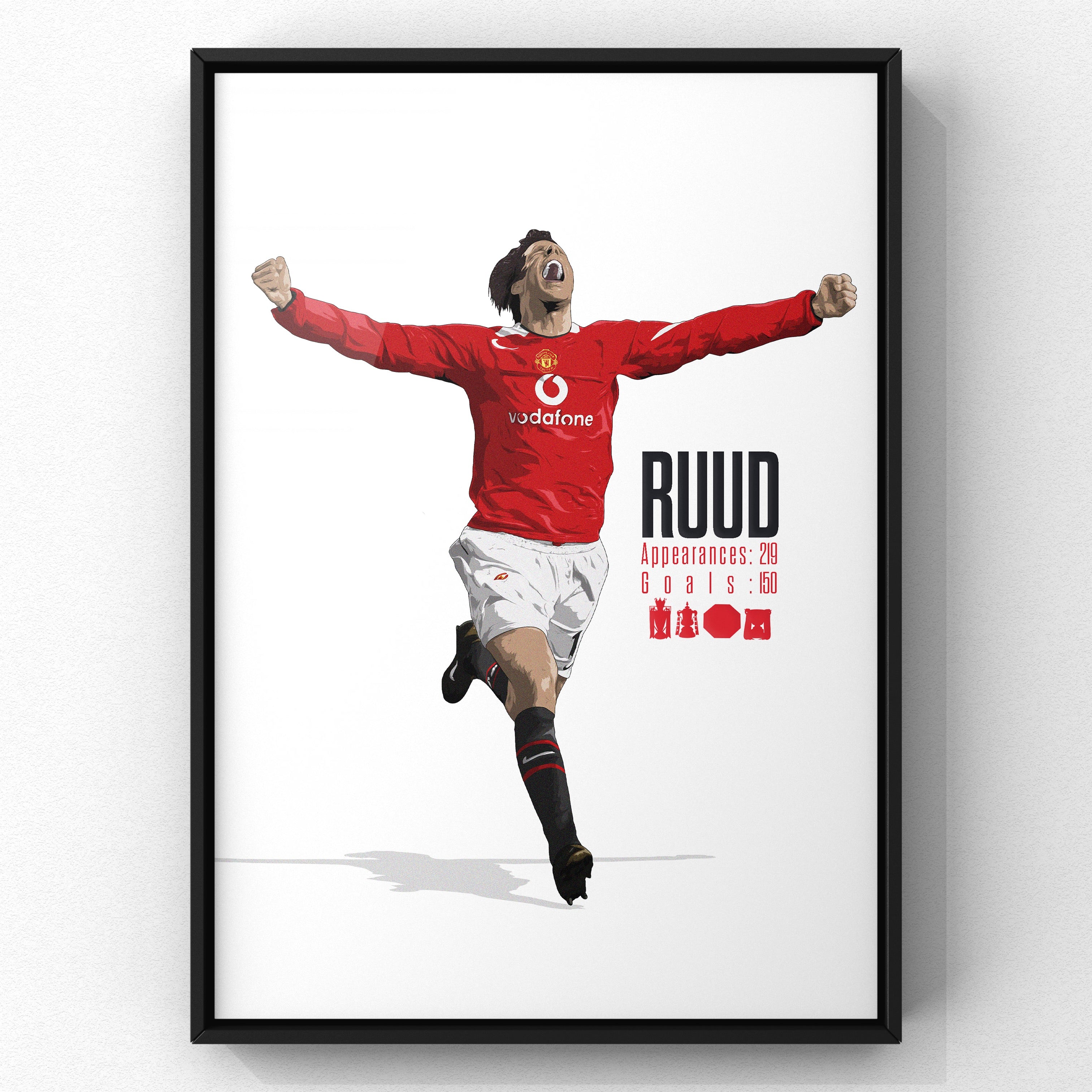 Ruud van Nistelrooy print by Haz Does Whatever, Manchester United football art