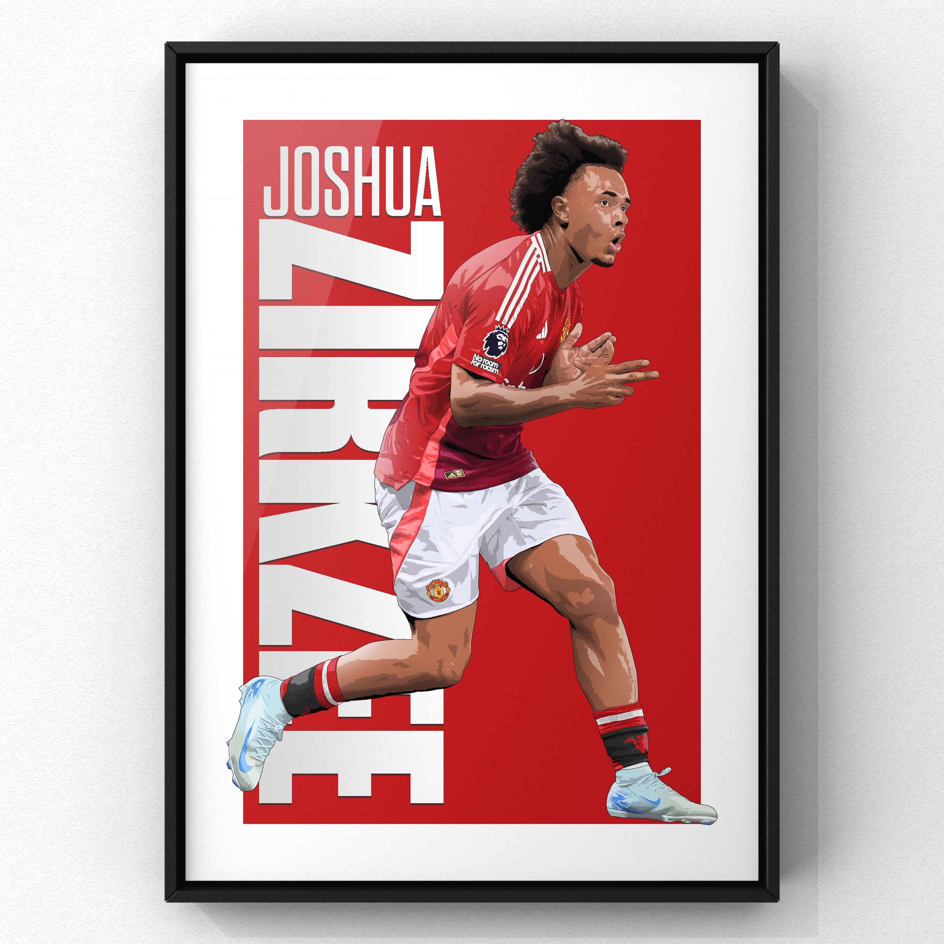 Joshua Zirkzee print by Haz Does Whatever, Manchester United football art