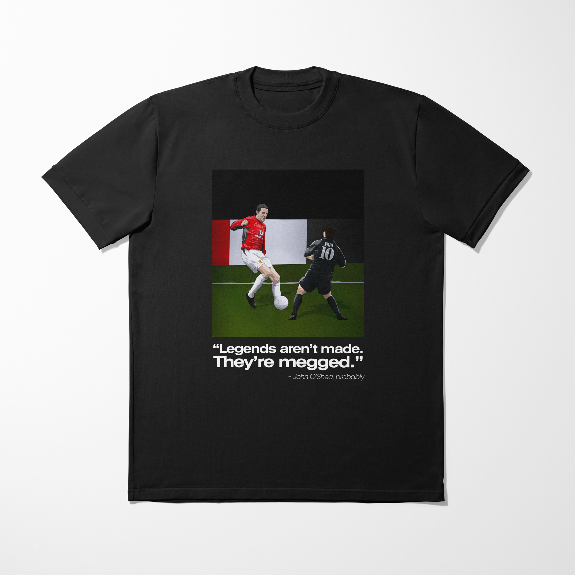 John O'Shea shirt by Haz Does Whatever, Manchester United football art