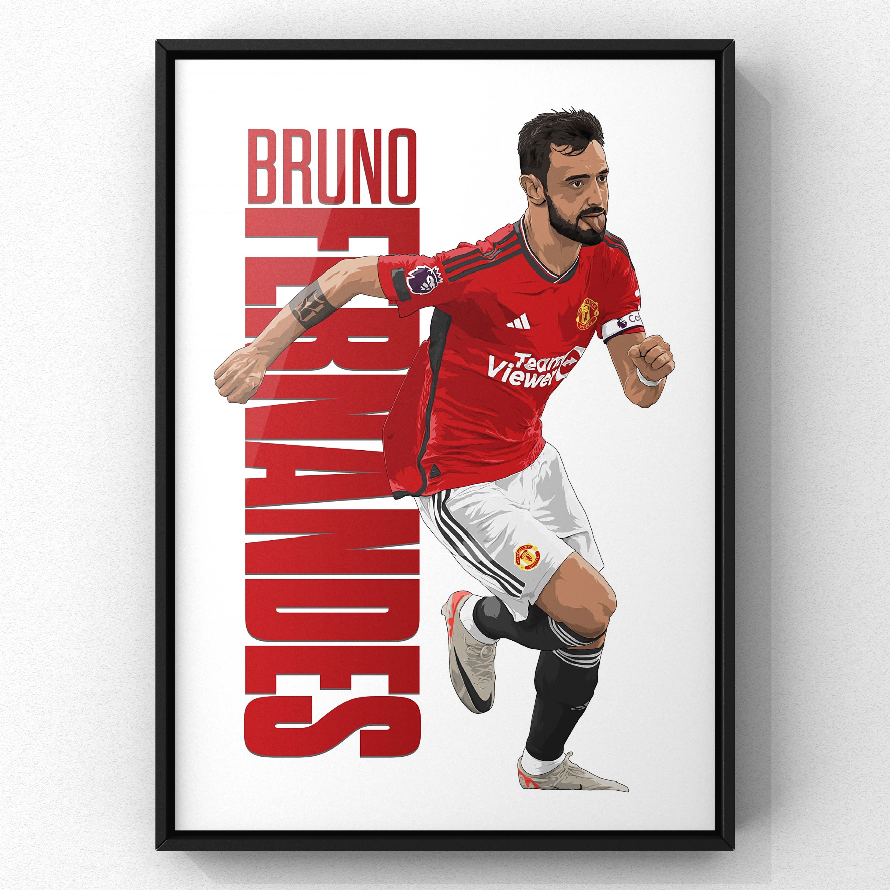 Bruno Fernandes print by Haz Does Whatever, Manchester United football art