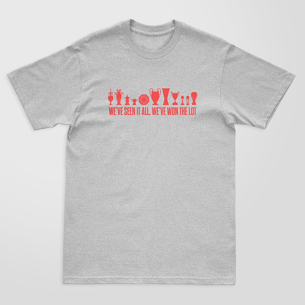 We've Seen It All, We've Won the Lot! Manchester United song - Adult T-Shirt - Manchester United Football T-Shirt