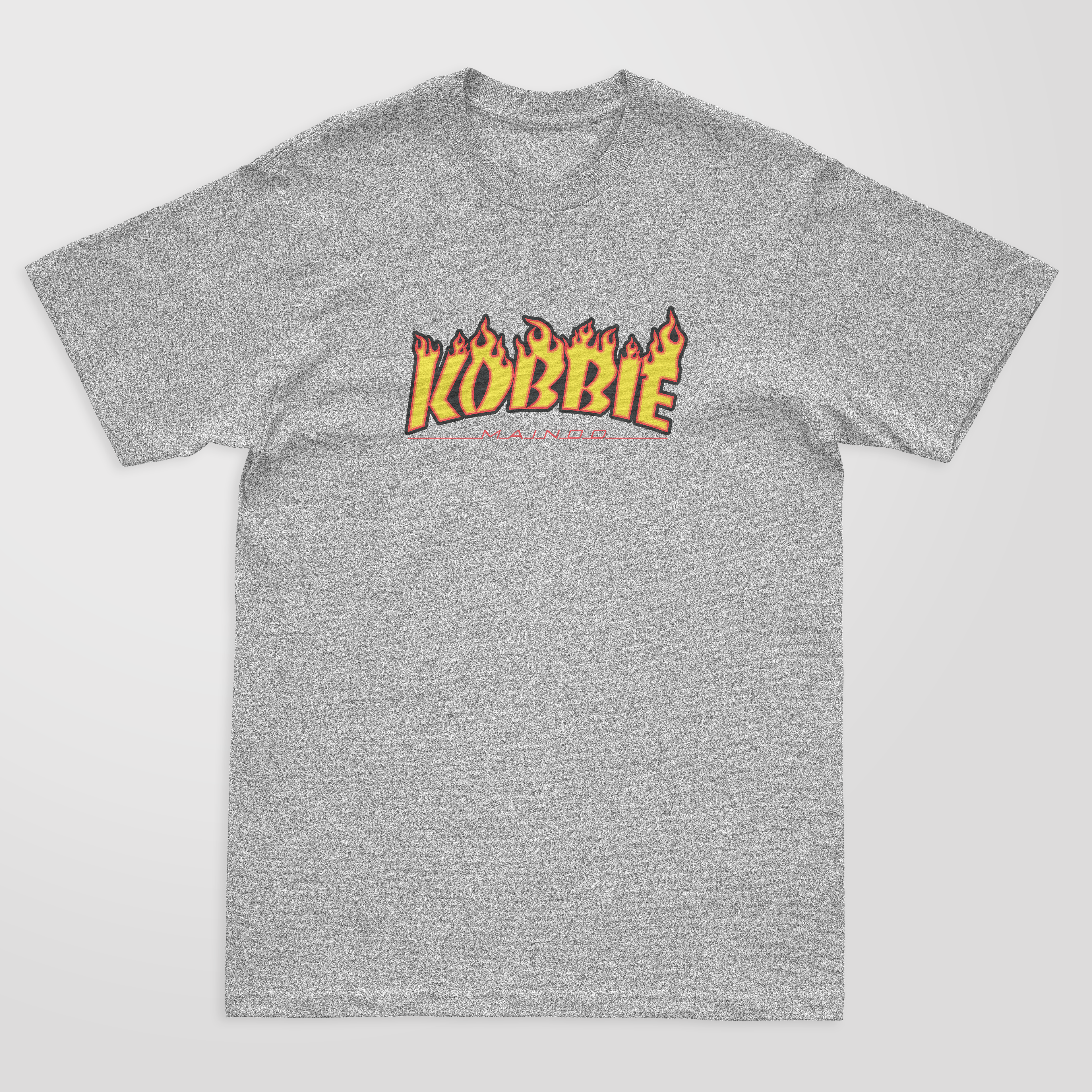 Kobbie Mainoo Fire shirt by Haz Does Whatever, Manchester United football art