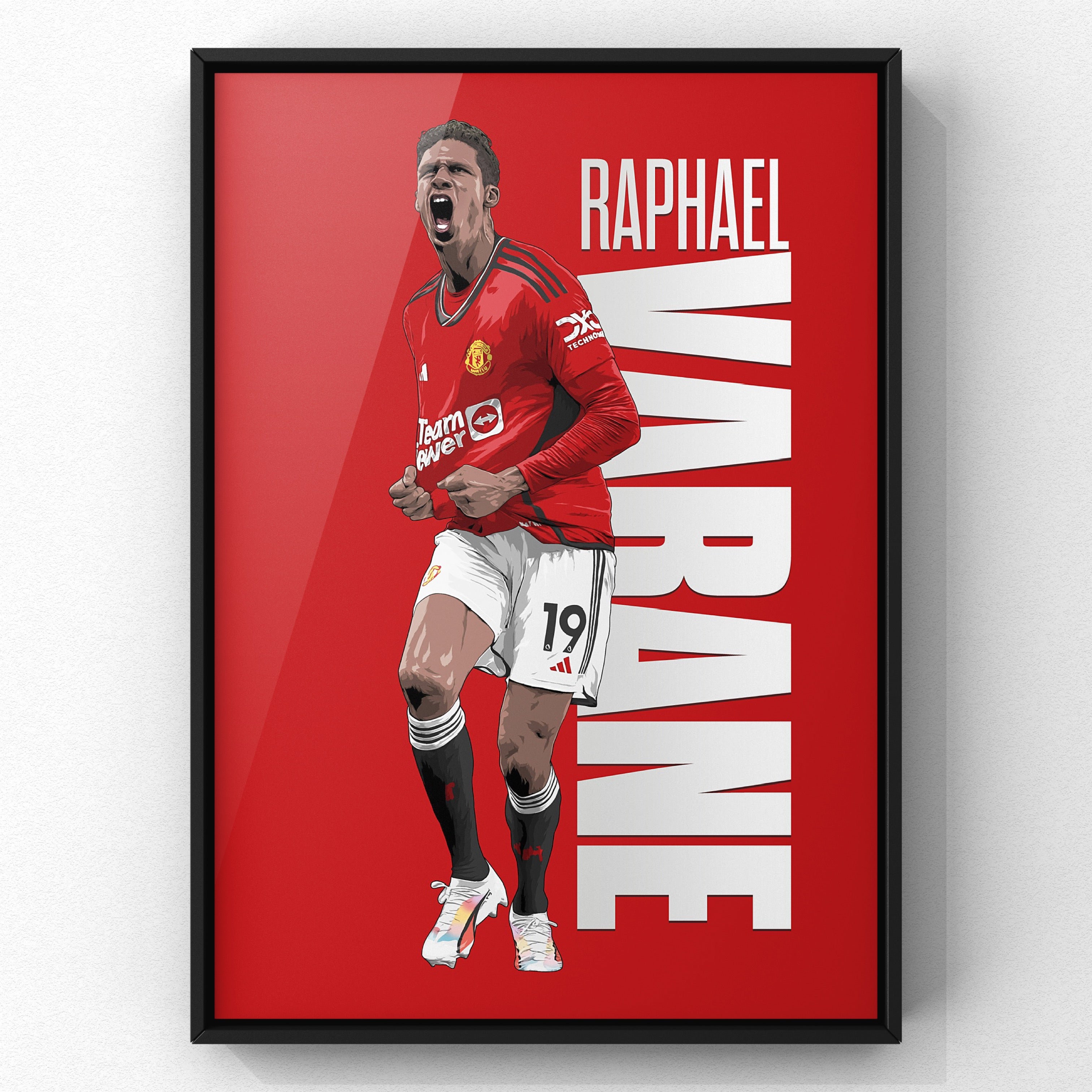 Raphael Varane print by Haz Does Whatever, Manchester United football art