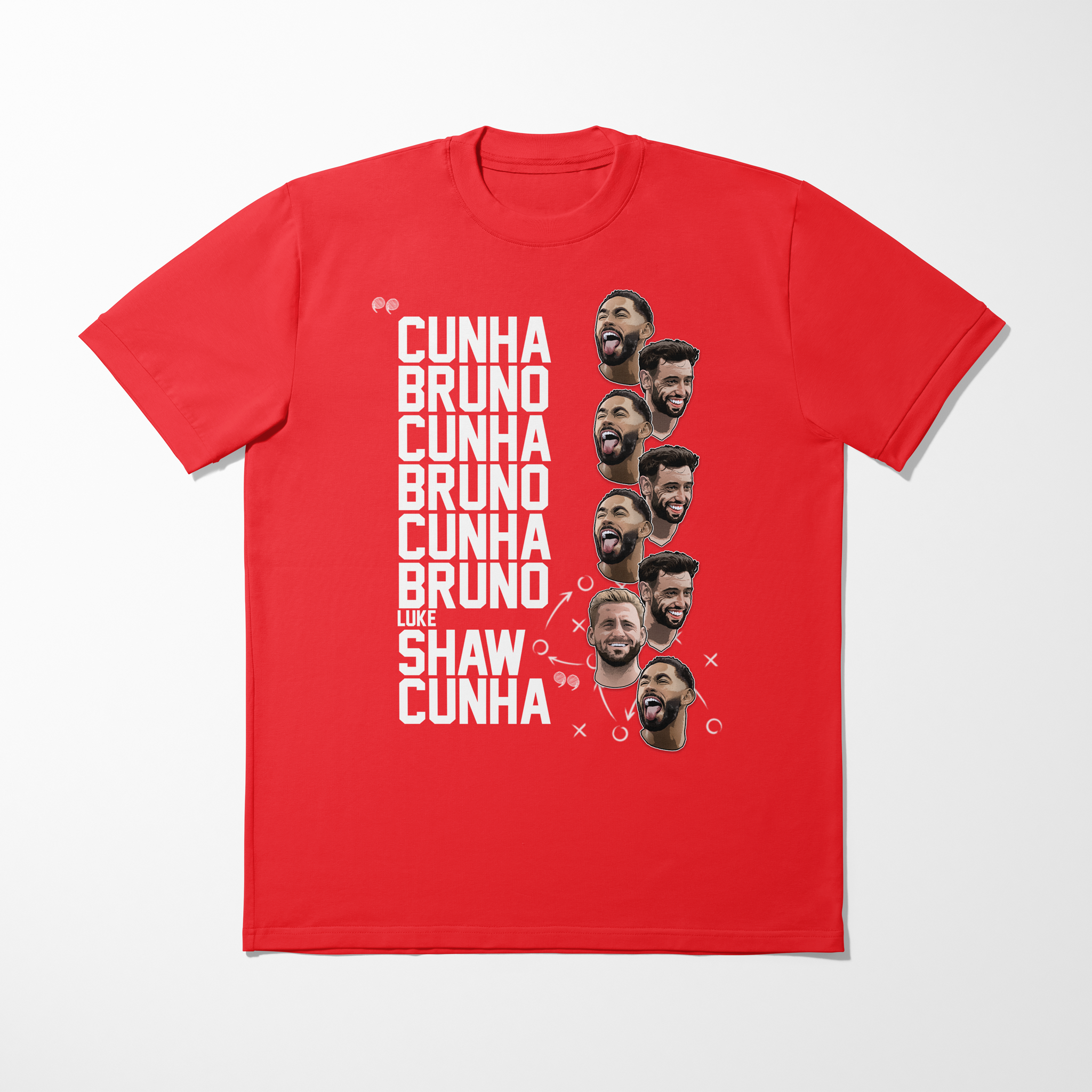 Cunha Bruno Luke Shaw Graphic T-Shirt | Manchester United T-Shirt
