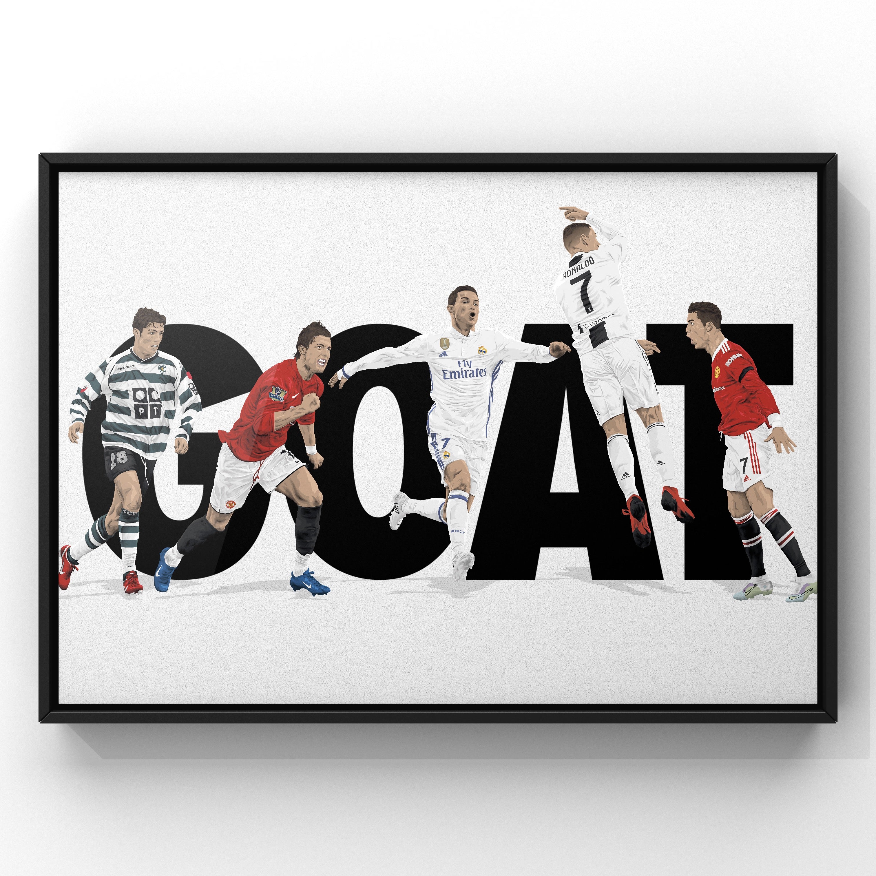 Cristiano Ronaldo print by Haz Does Whatever, Manchester United football art