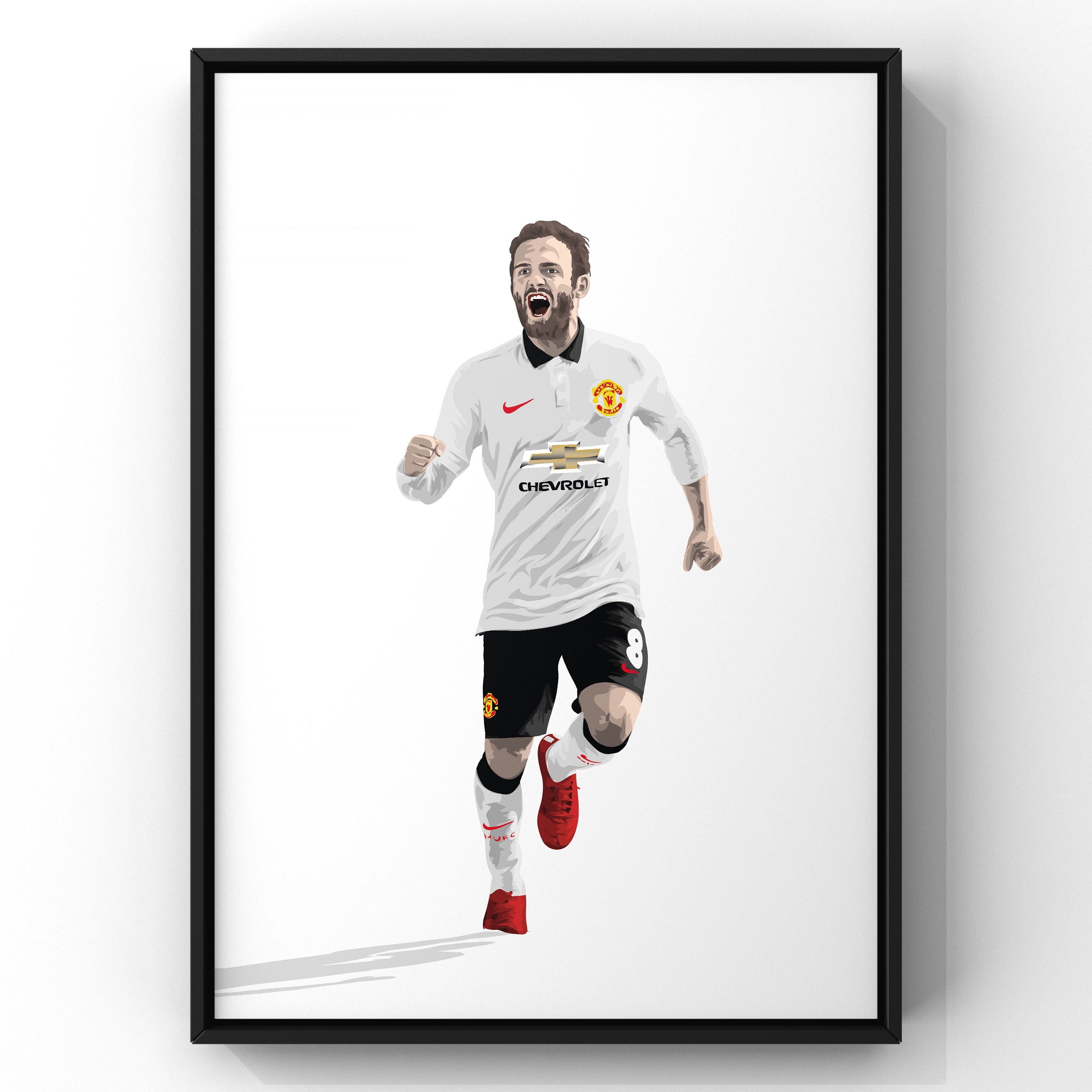 Juan Mata print by Haz Does Whatever, Manchester United football art