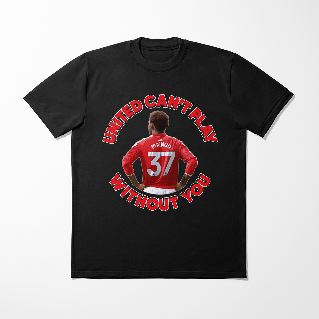 Mainoo United Can't Play Without You Kids T-Shirt by hazdoeswhatever