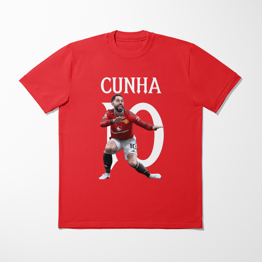 Matheus Cunha Graphic Kids T-Shirt | Manchester United Football T-Shirt