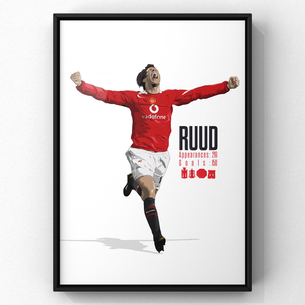 Ruud van Nistelrooy print by Haz Does Whatever, Manchester United football art