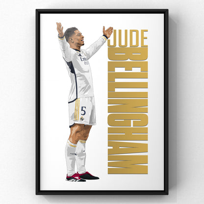 Jude Bellingham - 2023/24 Real Madrid Football Art Print