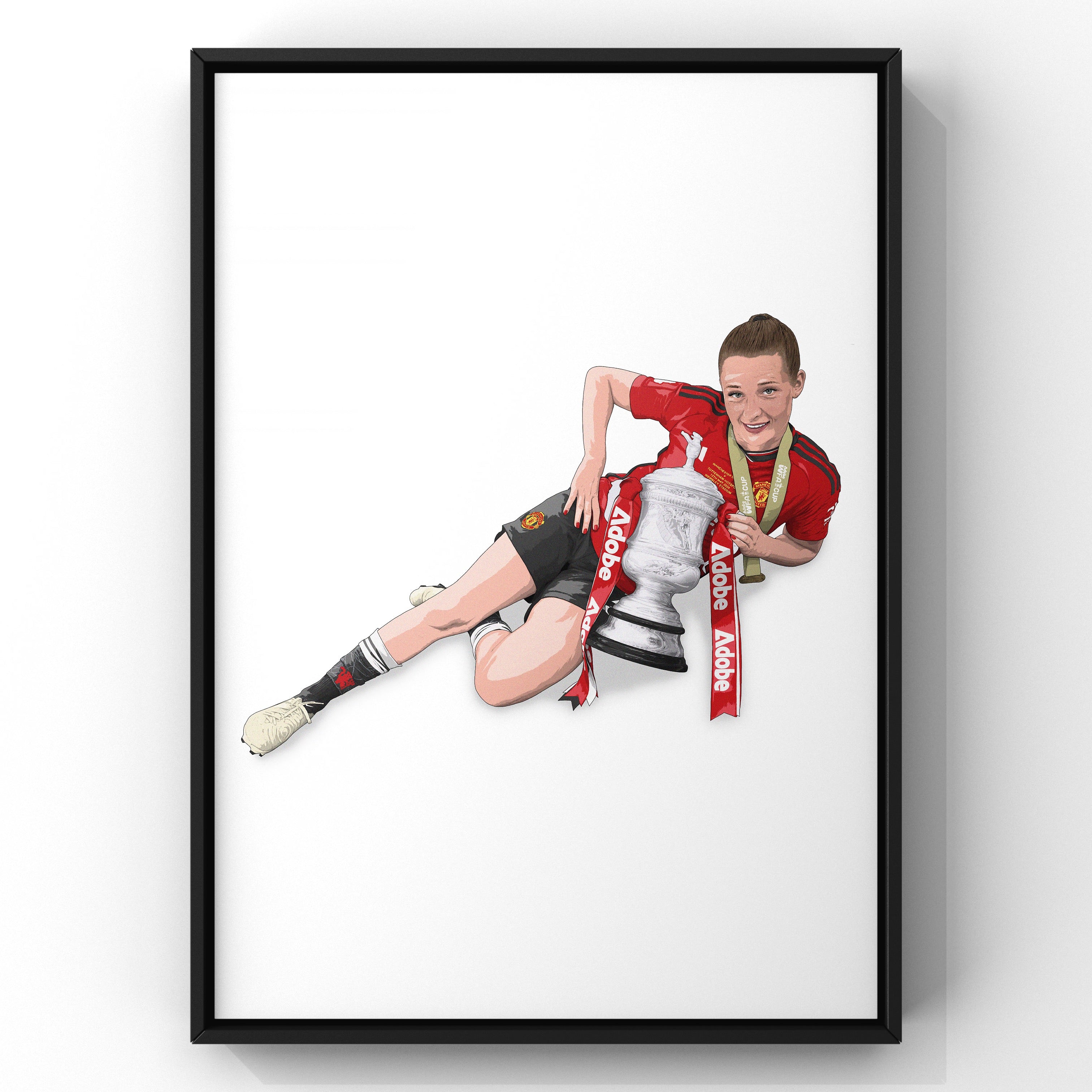 Ella Toone FA Cup 2023/2024 High-Quality Art Print print by Haz Does Whatever, Manchester United football art