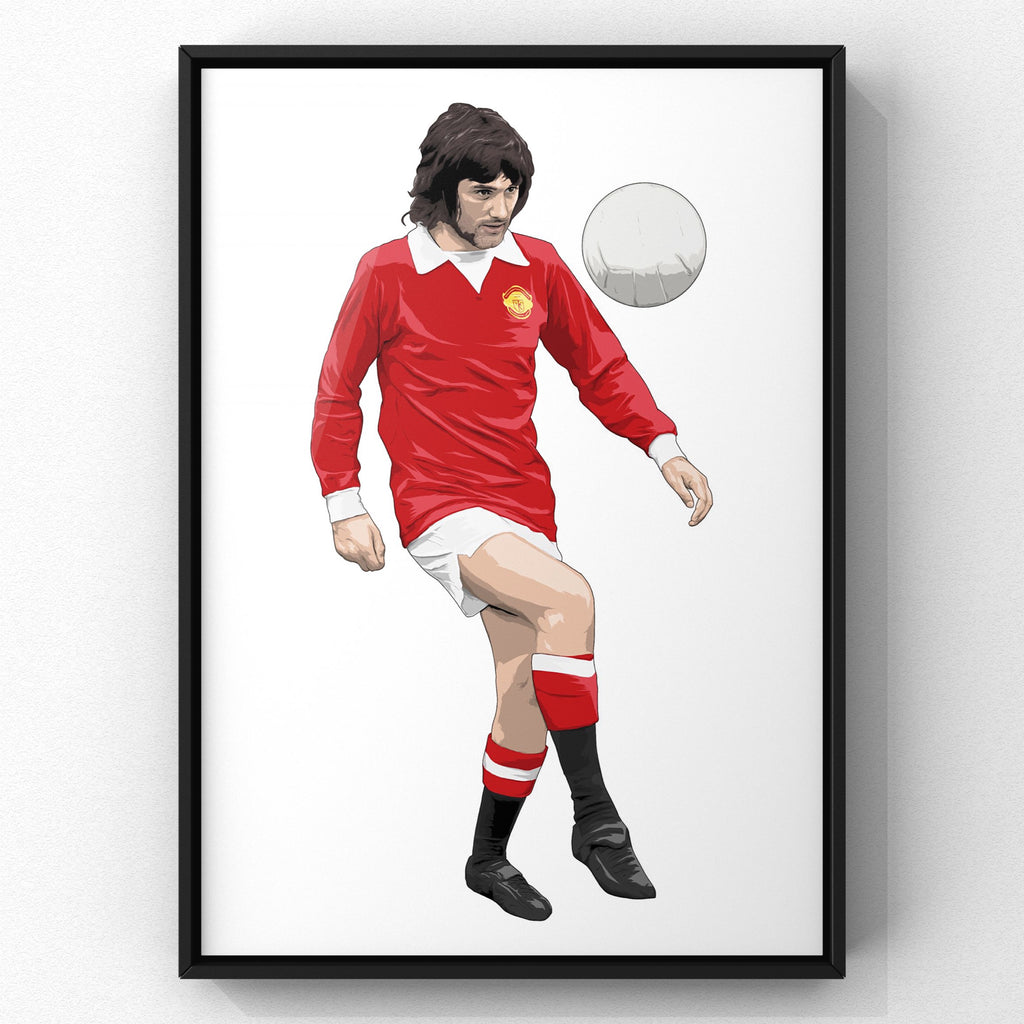George Best print by Haz Does Whatever, Manchester United football art