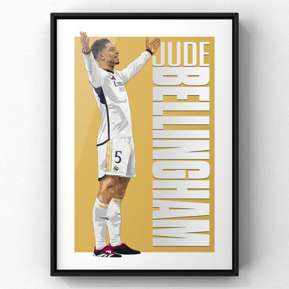 Jude Bellingham - 2023/24 Real Madrid Football Art Print