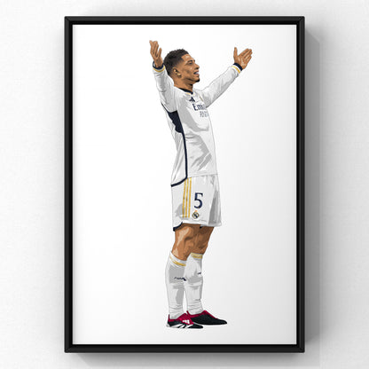 Jude Bellingham - 2023/24 Real Madrid Football Art Print
