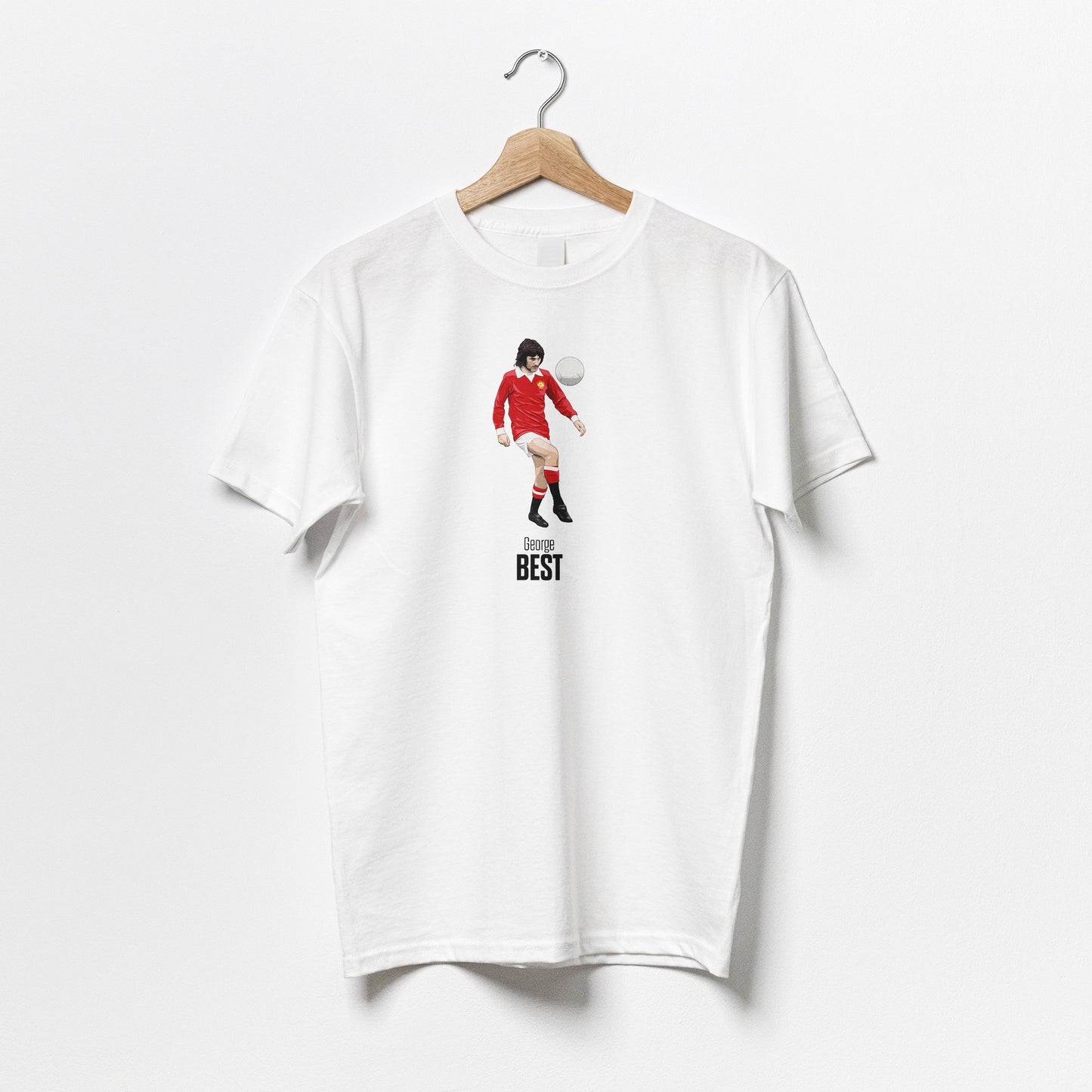 George Best - Kids T-Shirt - Legend Manchester United Football Art T-Shirt