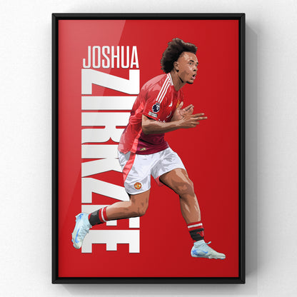 Joshua Zirkzee - 2024/25 Manchester United Football Art Print