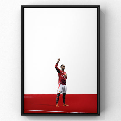 Amad Diallo - Manchester is Red - Derby Winner 2024/25 Manchester United Football Art Print