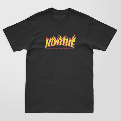 Kobbie Mainoo Fire - Adult T-Shirt -  Manchester United Unique Design T-Shirt