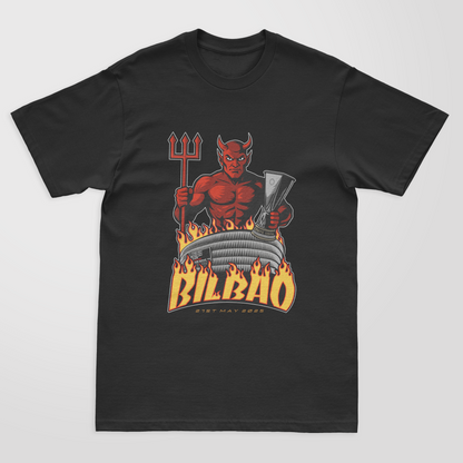 United are going to Bilbao Devil - Adult T-Shirt - Manchester United Football Art T-Shirt