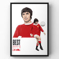 George Best print by Haz Does Whatever, Manchester United football art