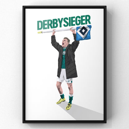 Marvin Ducksch Derbysieger Werder Bremen Football Art Print