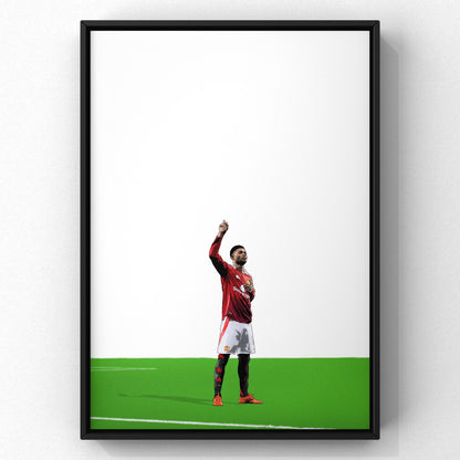 Amad Diallo - Manchester is Red - Derby Winner 2024/25 Manchester United Football Art Print