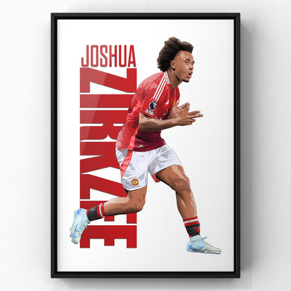 Joshua Zirkzee - 2024/25 Manchester United Football Art Print