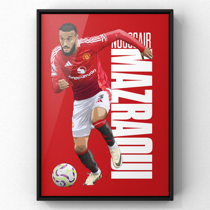 Noussair Mazraoui - 2024/25 Manchester United Football Art Print