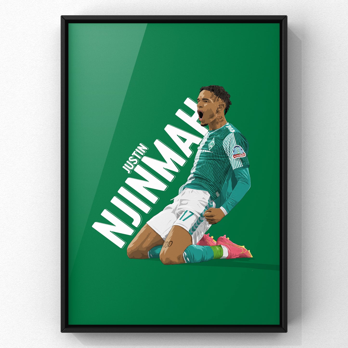 Justin Njinmah - 2023/24 Werder Bremen Football Art Print