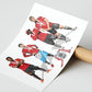 Amad Diallo, Alejandro Garnacho, Kobbie Mainoo, and Rasmus Højlund FA Cup Print