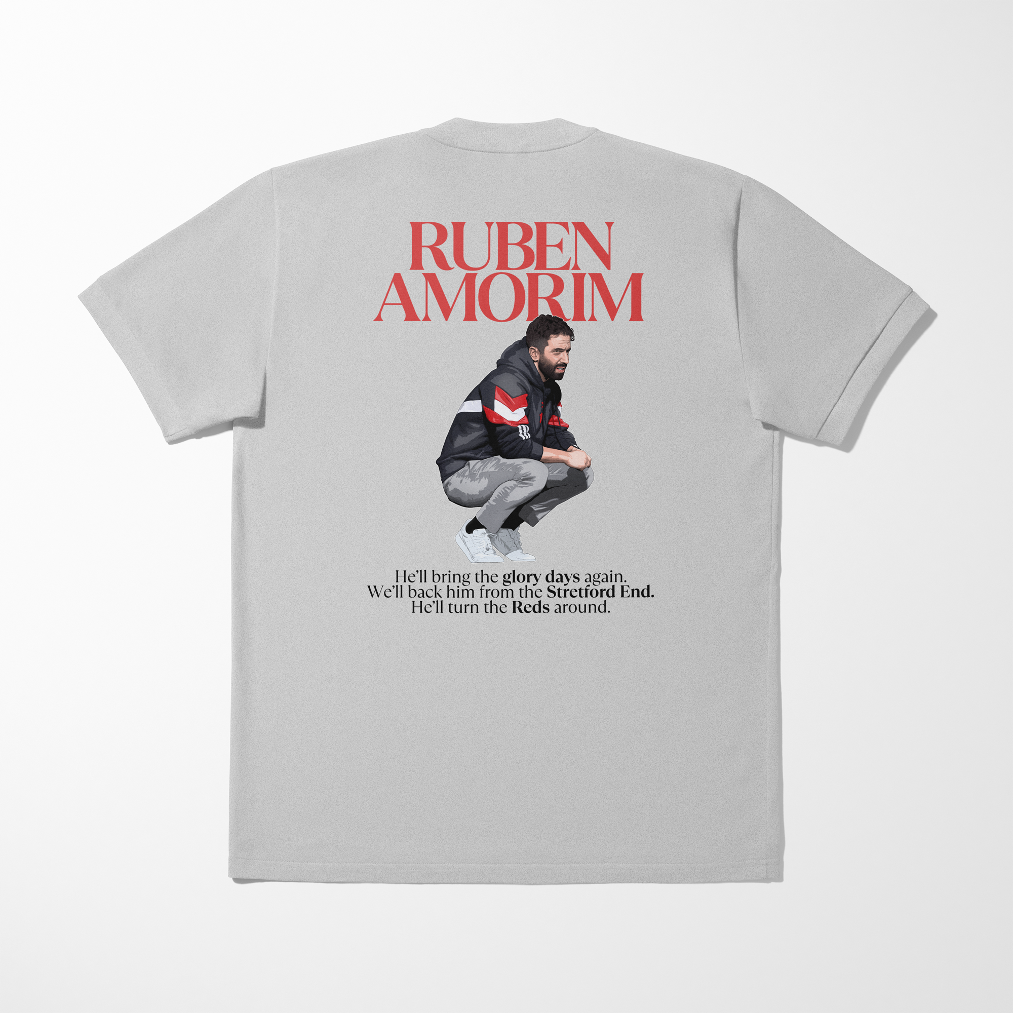 Ruben Amorim shirt by Haz Does Whatever, Manchester United football art