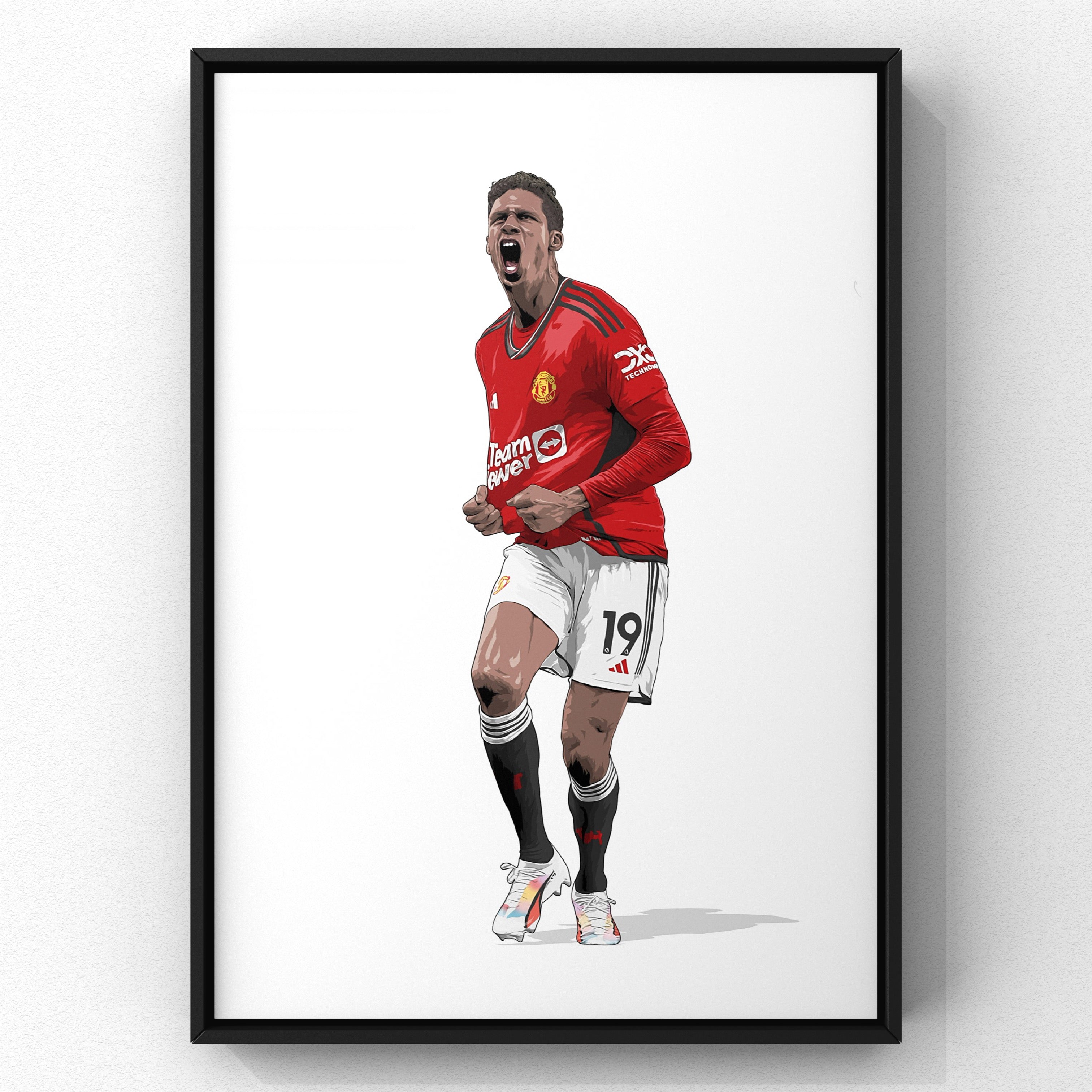 Raphael Varane print by Haz Does Whatever, Manchester United football art