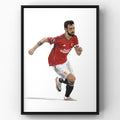 Bruno Fernandes print by Haz Does Whatever, Manchester United football art