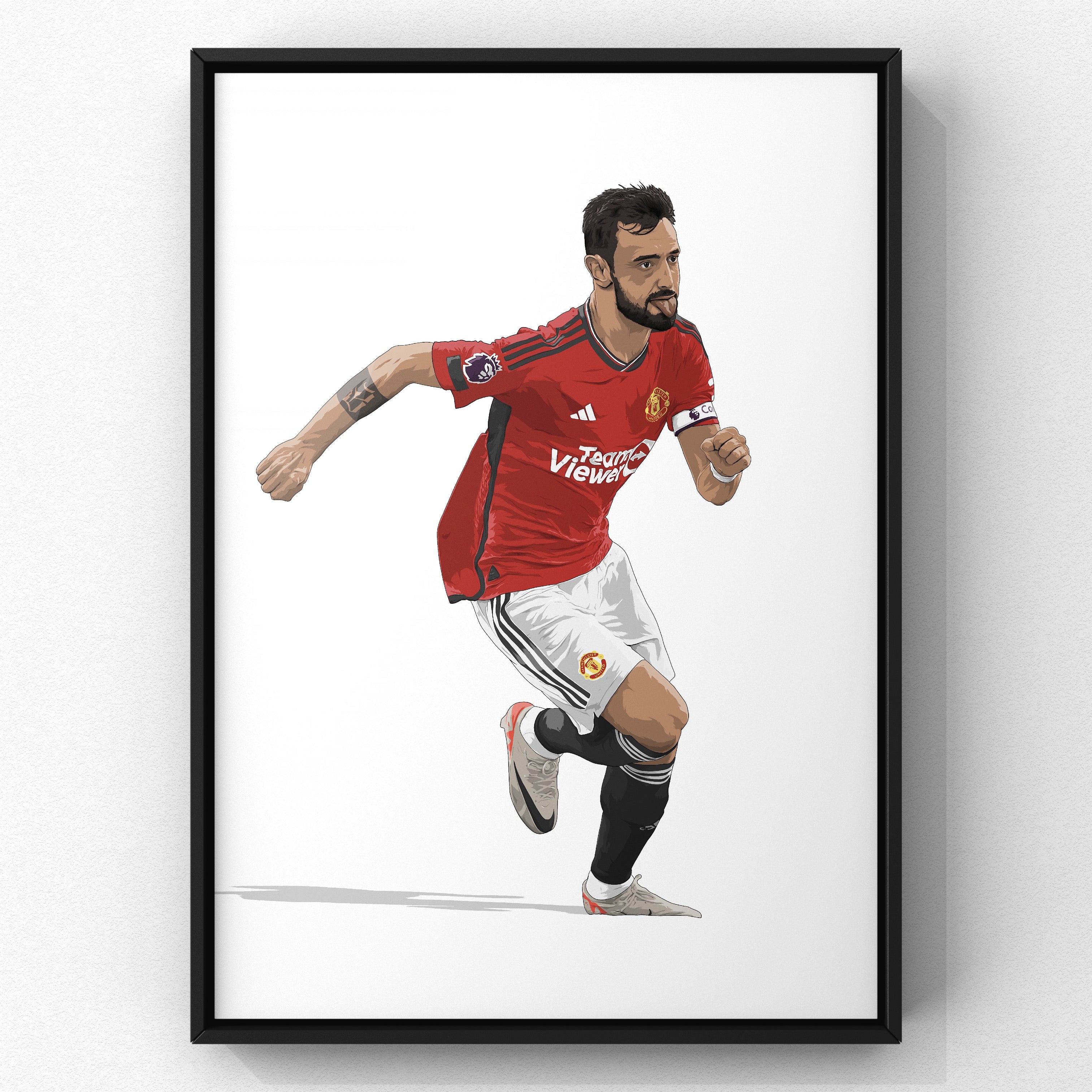 Bruno Fernandes print by Haz Does Whatever, Manchester United football art