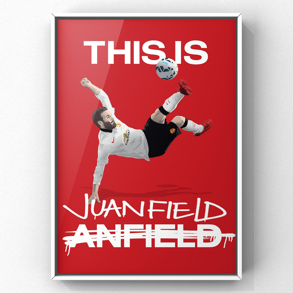 Juan Mata 'Welcome to Juanfield' Graphic Adult Art Print | Manchester United Football Wall Art