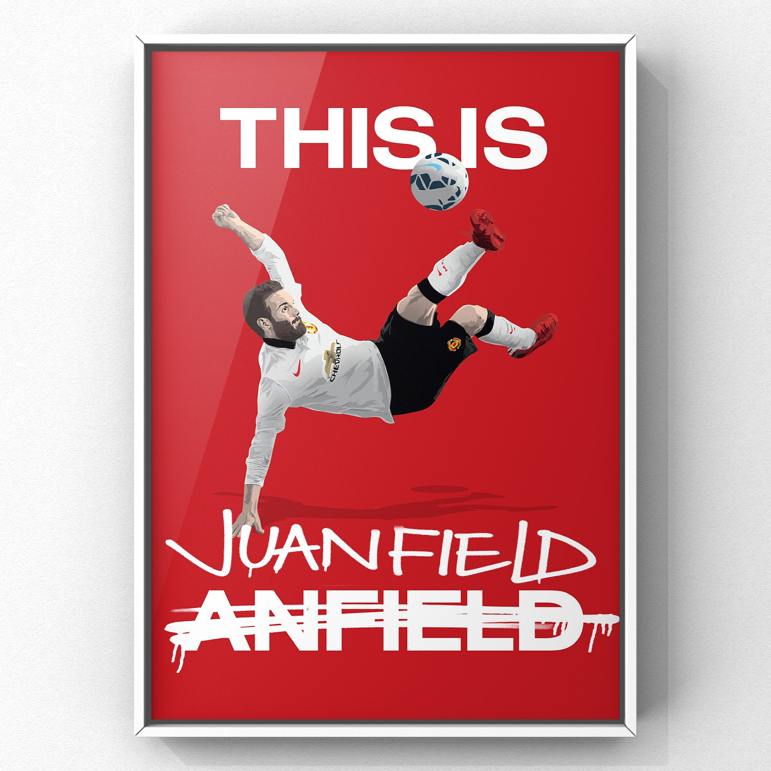 Juan Mata 'Welcome to Juanfield' Graphic Adult Art Print | Manchester United Football Wall Art