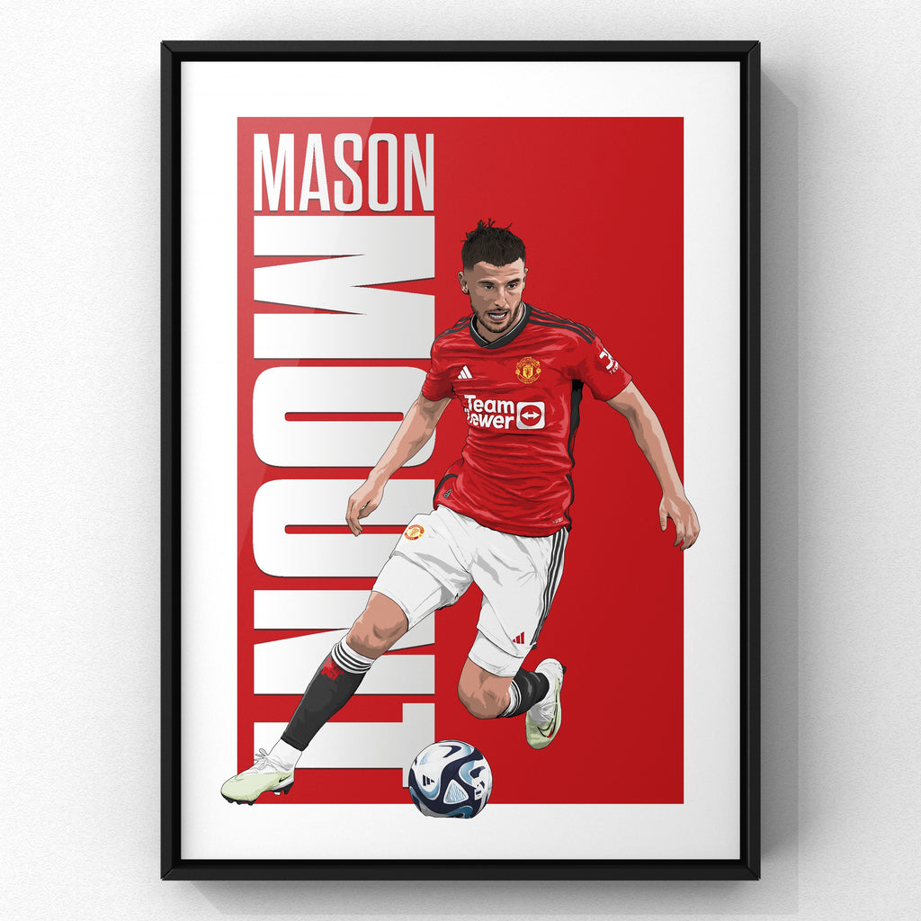 Mason Mount print by Haz Does Whatever, Manchester United football art