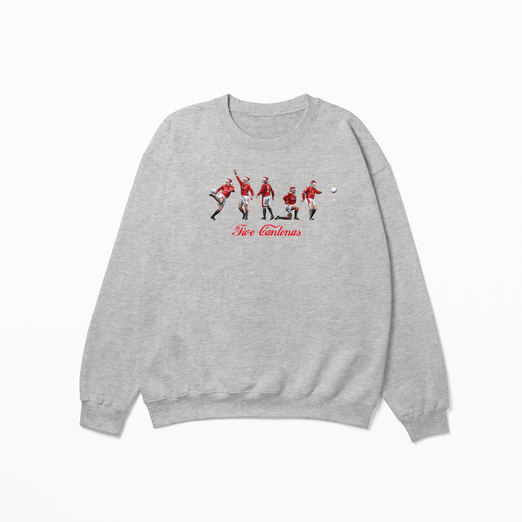 Five Cantonas Graphic Adult Jumper | Manchester United Football Jumper