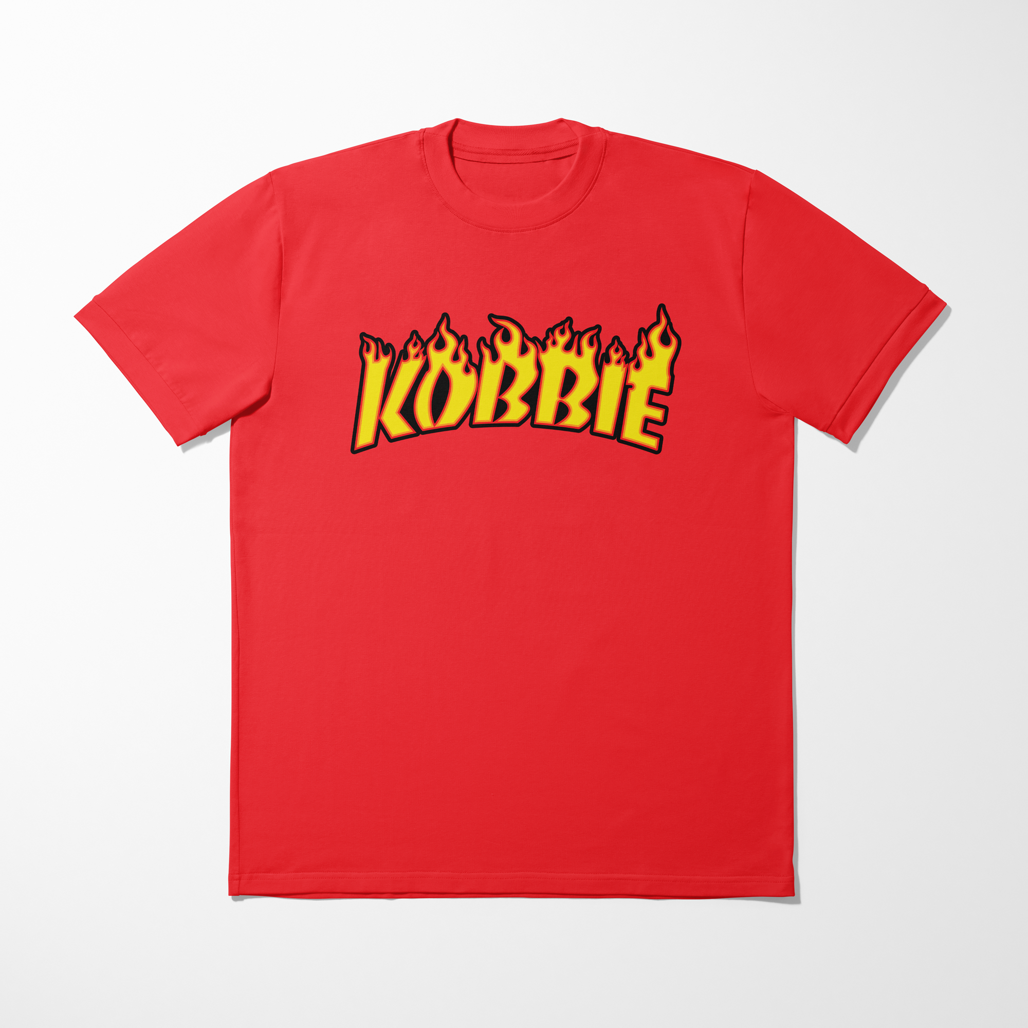 Kobbie Mainoo Fire shirt by Haz Does Whatever, Manchester United football art