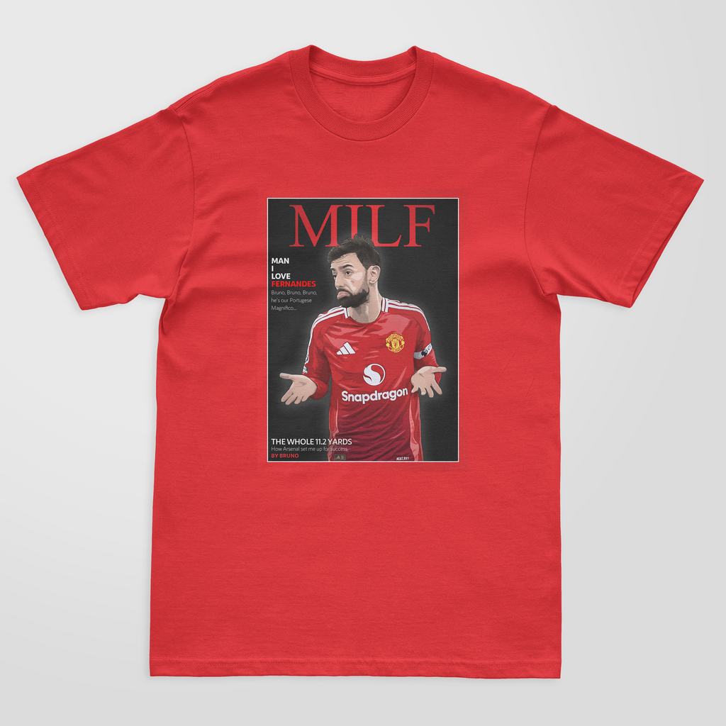 Bruno Fernandes shirt by Haz Does Whatever, Manchester United football art