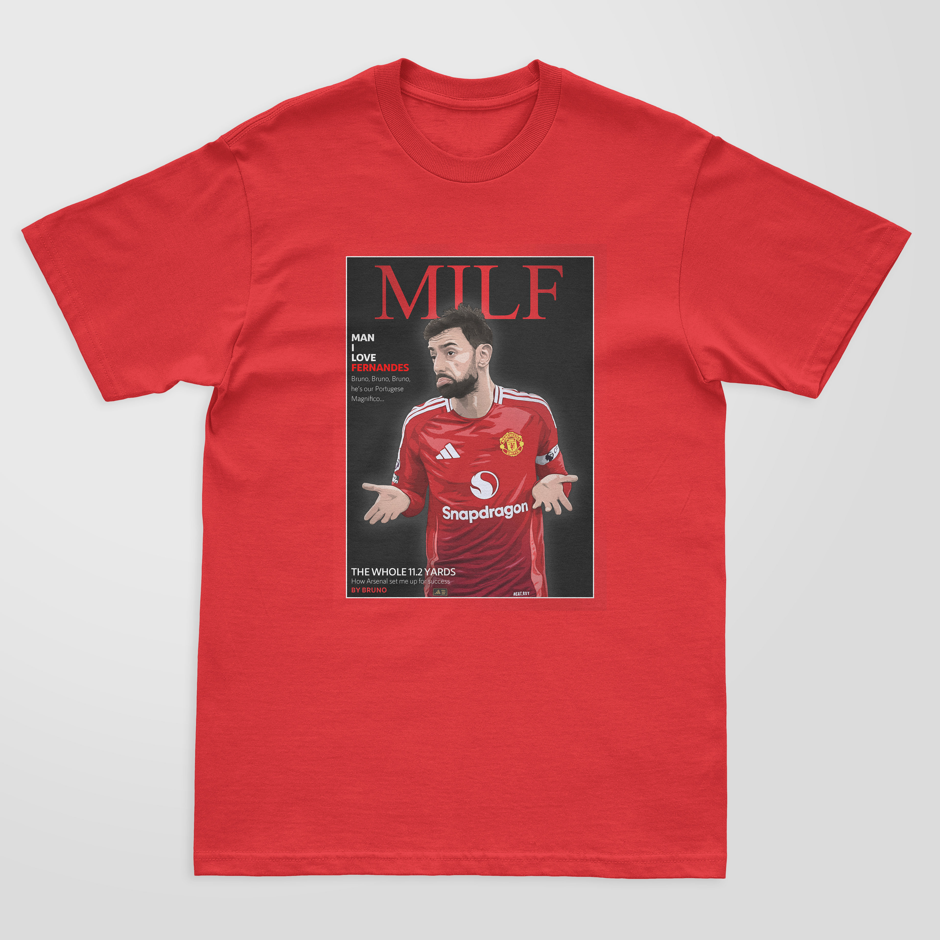 Bruno Fernandes shirt by Haz Does Whatever, Manchester United football art