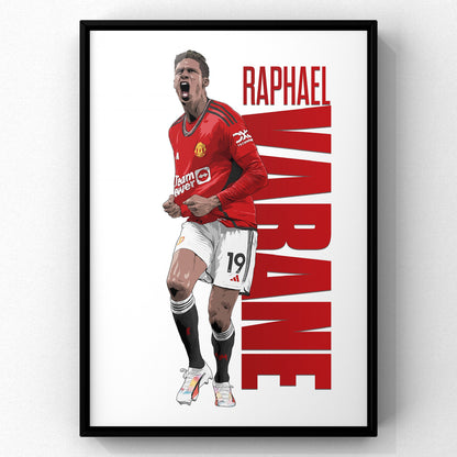 Raphael Varane - 2023/24 Manchester United Football Art Print