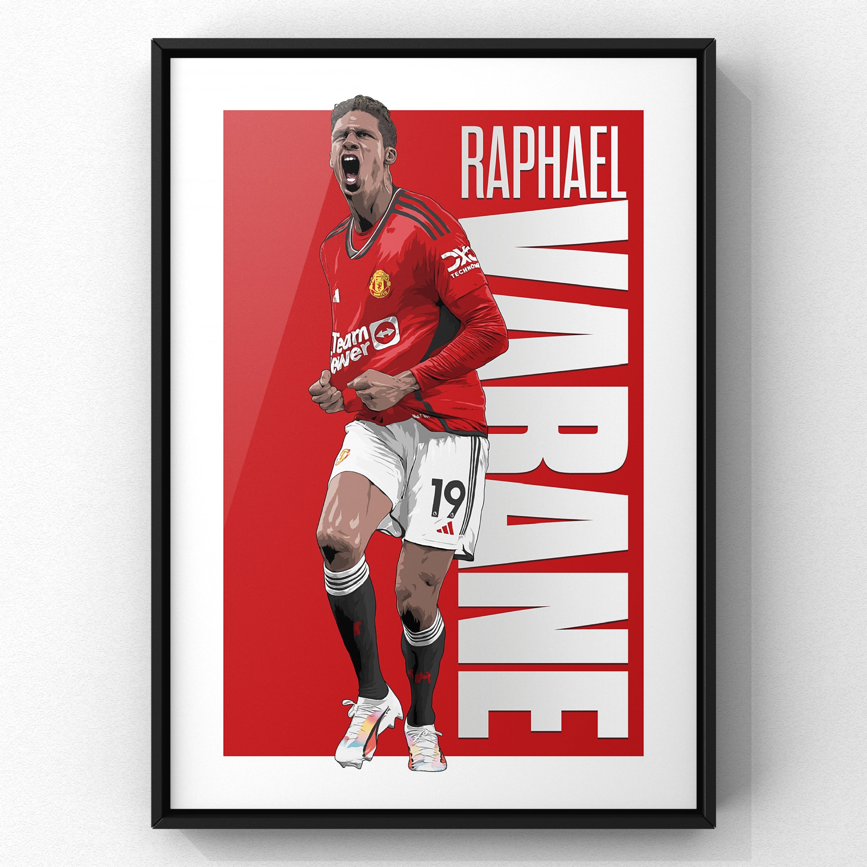 Raphael Varane print by Haz Does Whatever, Manchester United football art