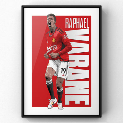 Raphael Varane - 2023/24 Manchester United Football Art Print
