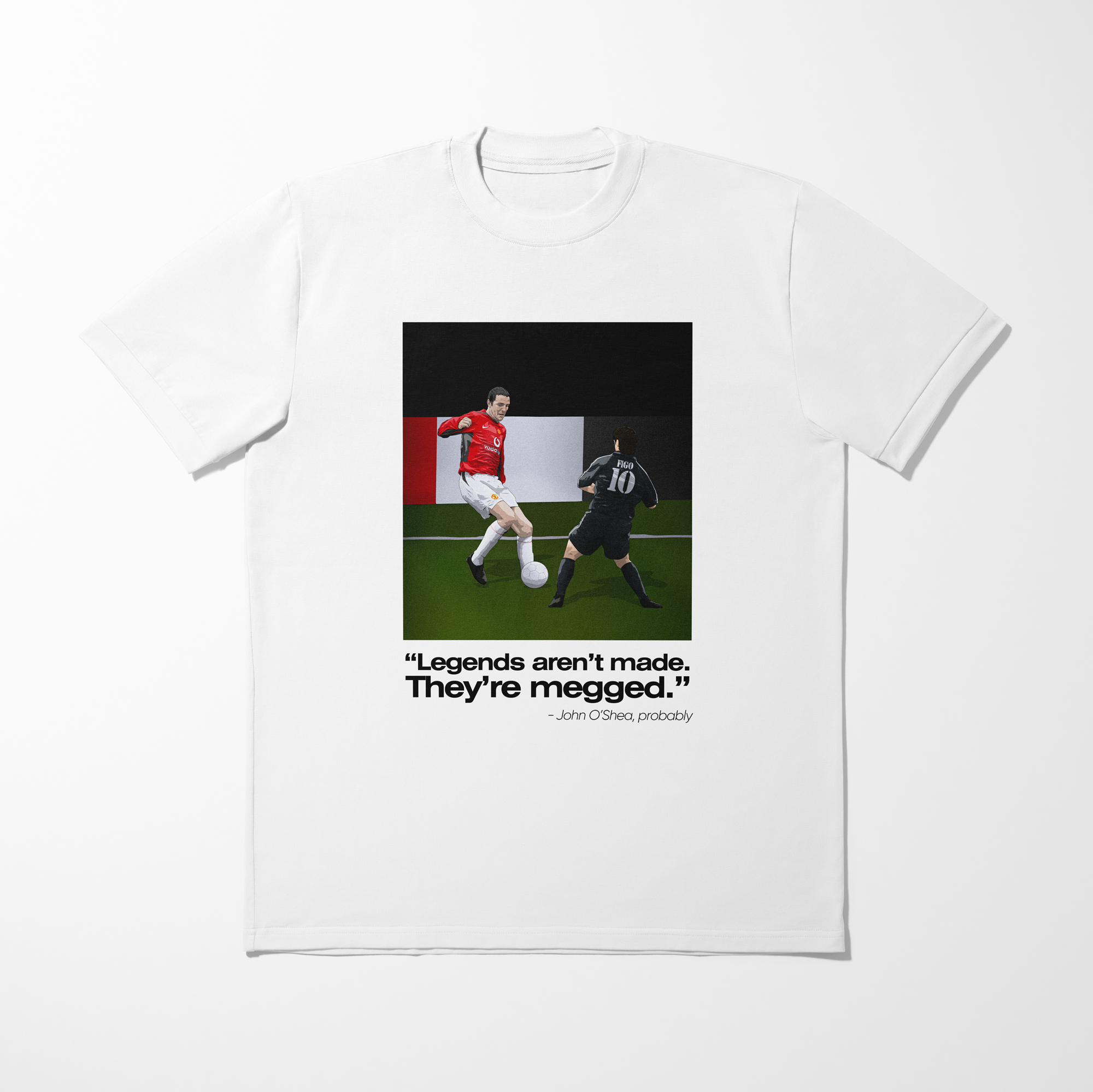 John O'Shea shirt by Haz Does Whatever, Manchester United football art