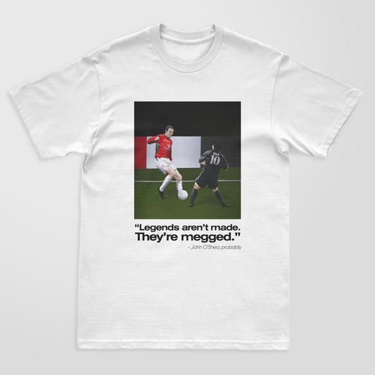 Legends aren't made, they're megged. - Kids T-Shirt -  John O'Shea Nutmeg Manchester United Unique Design T-Shirt