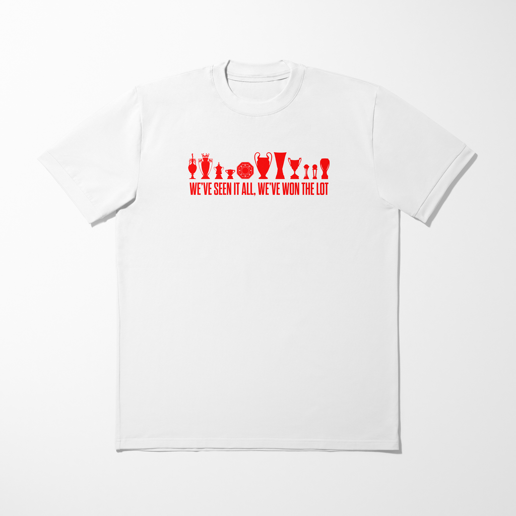 We've Seen It All, We've Won the Lot! Manchester United song shirt by Haz Does Whatever, Manchester United football art