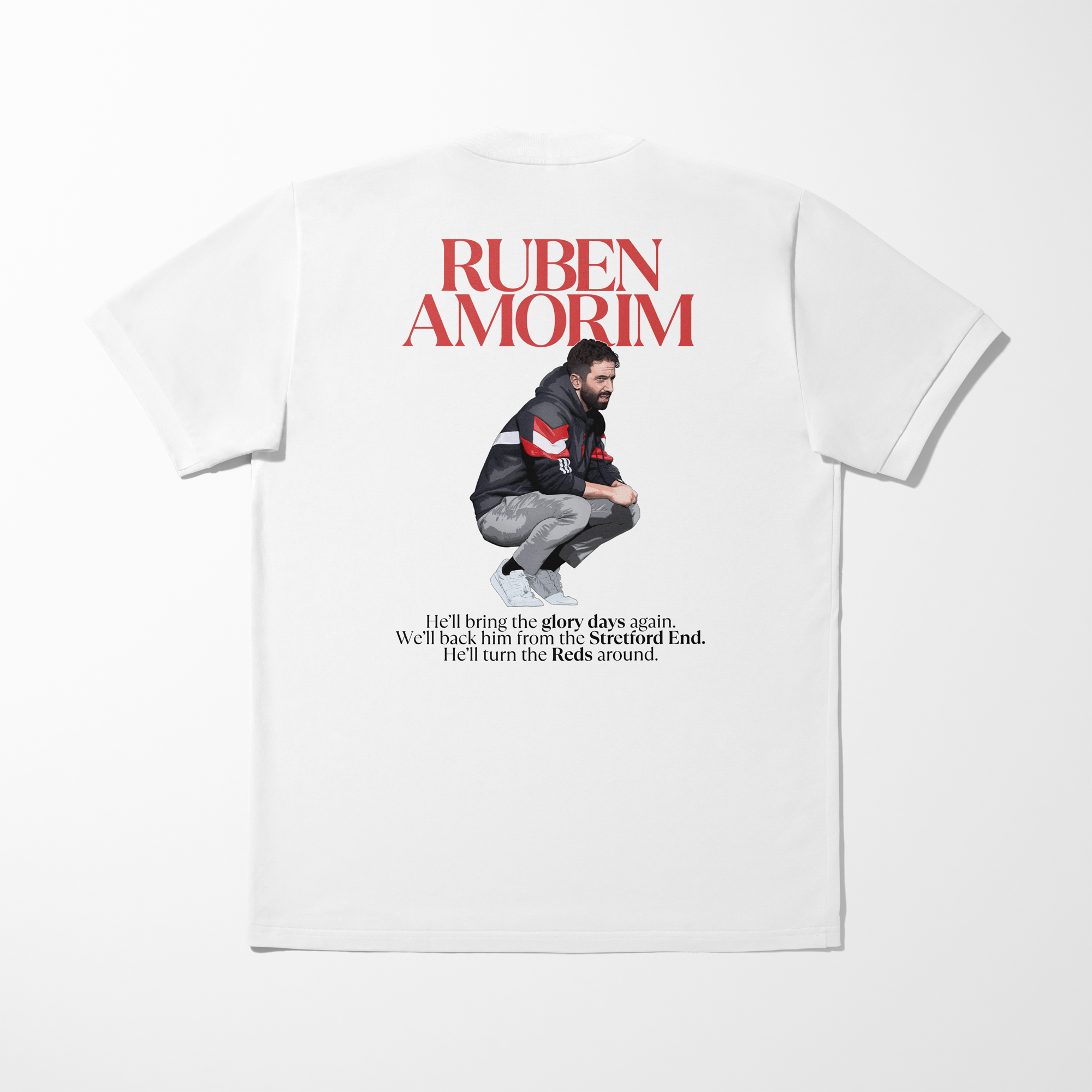 Ruben Amorim shirt by Haz Does Whatever, Manchester United football art