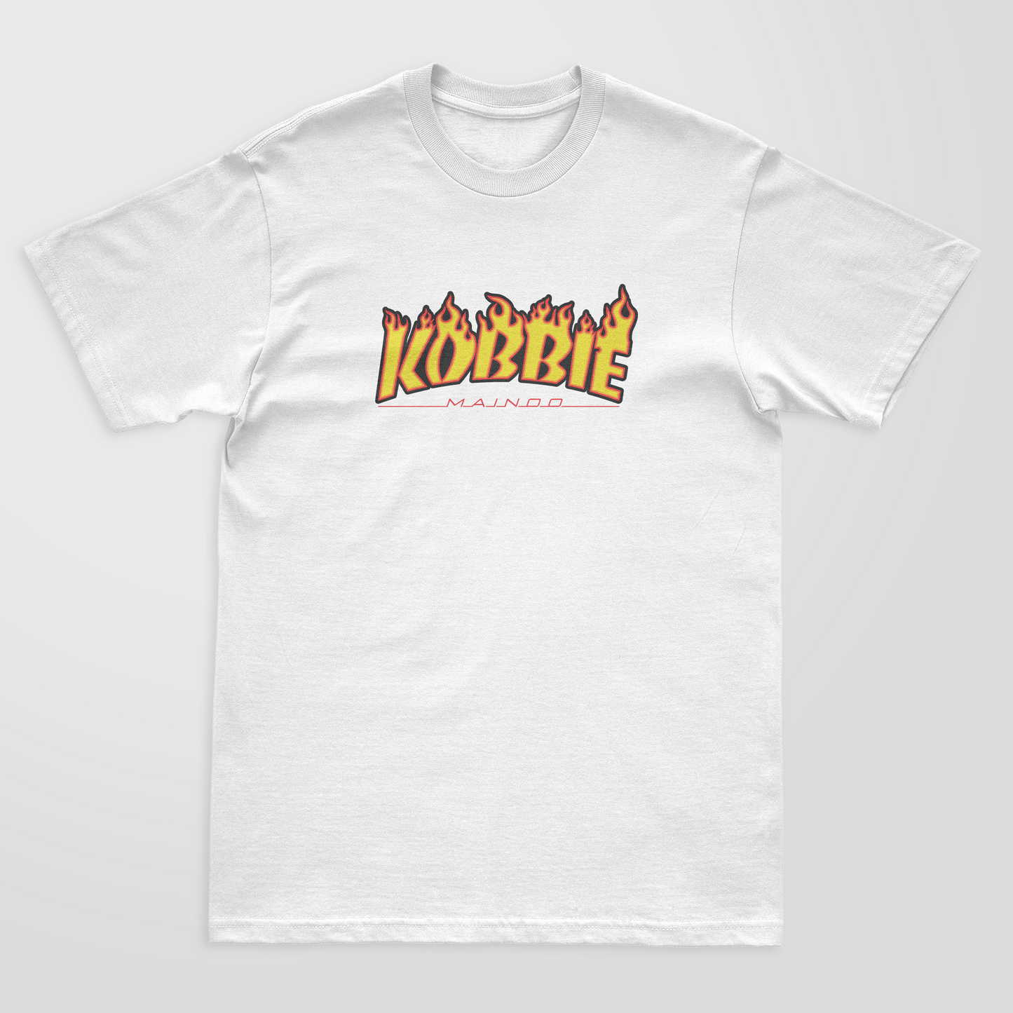 Kobbie Mainoo Fire - Adult T-Shirt -  Manchester United Unique Design T-Shirt